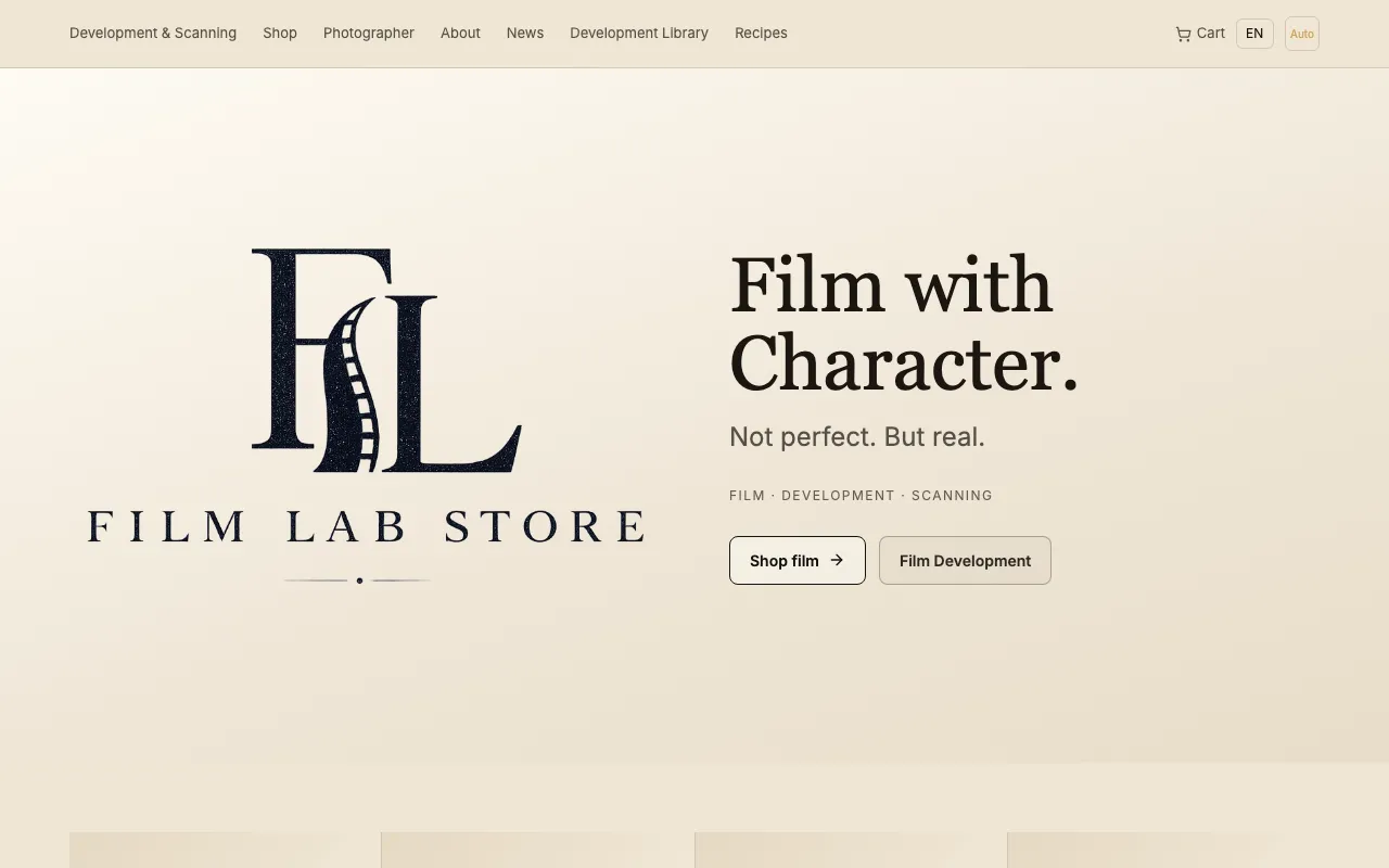 Головна сторінка FilmLabStore.com